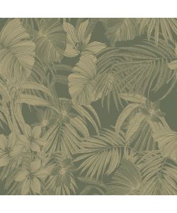 DUTCH WALLCOVERINGS Carta da Parati Joelle in Verde e Oro