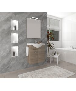 Composizione bagno Zaffiro colore Rovere Fumo