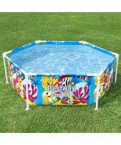 Bestway Piscina per Bambini Fuori Terra Pro Anti UV Acciaio 183x51cm