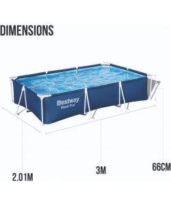 Piscina Steel Pro Frame rettangolare 300x200 cm Bestway