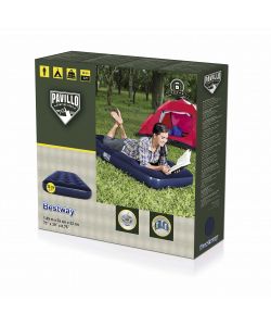 Bestway Materassino Floccato Singolo - Blu - 185x76x22 cm
