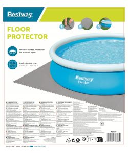 Bestway Tappetino Base per Piscina - Grigio - 78x78 cm