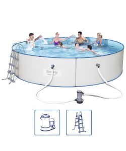 Bestway Piscina Hydrium Rotonda con Telaio in Acciaio 460x90 cm 56386