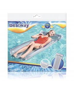 Bestway Materassino Semitrasparente con Cuscino 183x76cm Argento