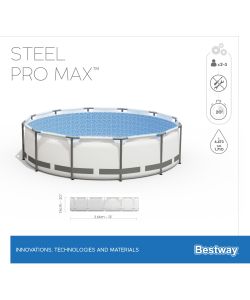 Bestway Piscina Steel Pro Frame - Rotonda - PVC/Acciaio -  366 x 76 cm