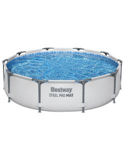 Bestway Piscina Fuori Terra Steel Pro Max Rotonda Grigia 488x122 cm