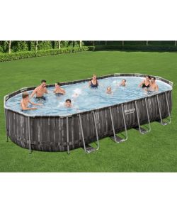 Bestway Set Piscina Ovale 7,32x3,66x1,22 m