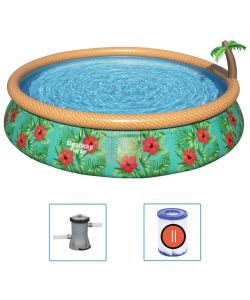 Bestway Fast Set Piscina Gonfiabile Paradise Palms 457x84 cm