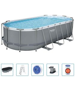 Bestway Piscina Fuori Terra Ovale Power Steel 549x274x122 cm