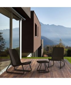 Keter Set Mobili da Patio 3 pz Rio Cappuccino 218157