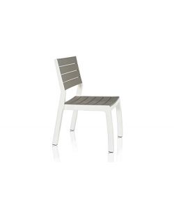Keter Sedia da Giardino Harmony - Bianco Cappuccino - Resina Effetto Legno 47x60x86 cm