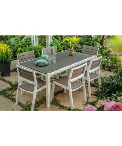 Keter Sedia da Giardino Harmony - Bianco Cappuccino - Resina Effetto Legno 47x60x86 cm