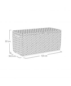 Keter Baule in Resina Marrone - Effetto Rattan - 302 l