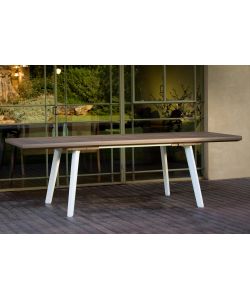 Keter Tavolo allungabile Harmony Giardino Bianco/Cappuccino 162-241 cm
