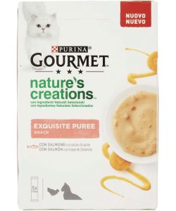 Purina Gourmet Puree Gatto Salmone e Carota 50g Snack Naturale