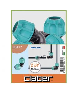 Claber Gomito per Tubo - Raccordo Angolare 3/4