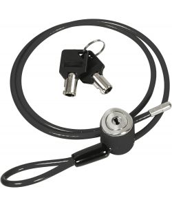 Lampa Lucchetto a Cavo Antifurto 90 cm Nero in Acciaio Alloy