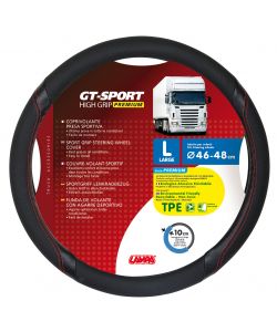 Gt-Sport, Coprivolante In Skeentex - L - D.46/48 Cm - Nero/Rosso