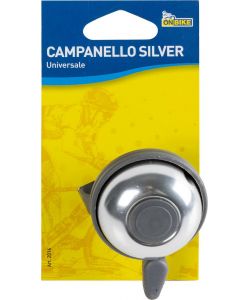 New campanello bici universale in plastica silver