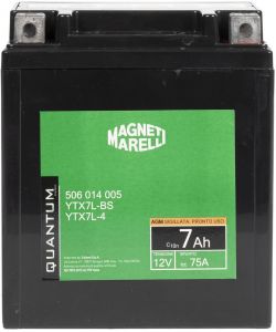 Magneti Marelli batteria moto scooter 7AH 12V 75A AGM sigillata polo positivo DX