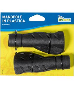 Coppia di manopole in plastica universali per bici