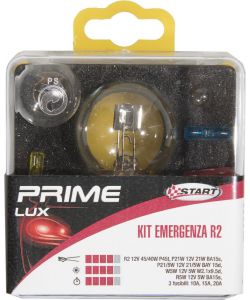 R2 Kit Emergenza Asimmetrica per luci auto 12V 5 lampade+ 2fusibili