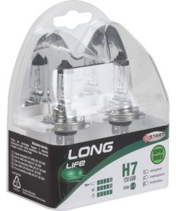 H7 Long Life Coppia di lampadine per luci auto 12V 55W PX26d