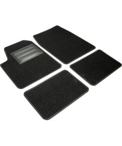 Set 4 pz. tappeti auto neri universali in moquette