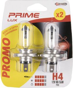 Coppia di lampadine auto alogene H4 12V 60/55W P43t