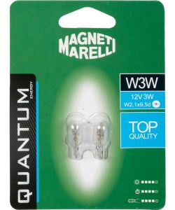 Magneti Marelli W3W coppia lampadine auto vetro 12V 3W attacco W2,1X9,5d