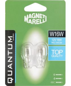 Magneti Marelli W16W coppia lampadine auto vetro 12V 16W attacco W2,1X9,5d