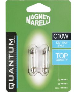 Magneti Marelli C10W coppia di lampadine auto siluro 12V 10W attacco SV8,5