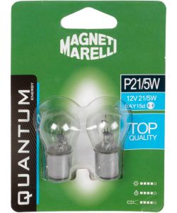 Magneti Marelli P21/5W coppia lampadine auto biluce 12V 21/5W attacco BAY15d