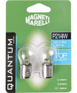 Magneti Marelli P21/4W coppia lampadine auto biluce 12V 21/4W attacco BAZ15d