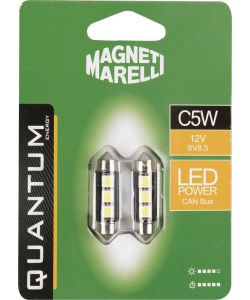Magneti Marelli C5W coppia lampadine auto LED 3SMD 12V attacco SV8,5
