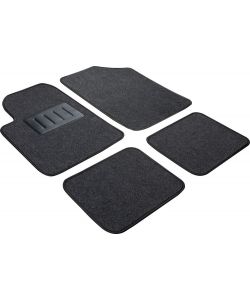 Set 4 pz. tappeti auto grigi universali in moquette