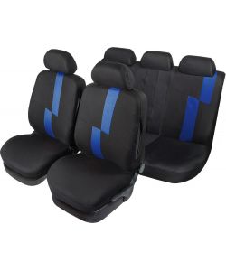 Set completo coprisedili Flash auto universale airbag nero blu