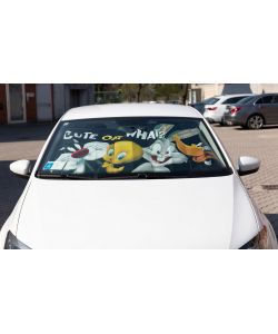 Parasole anteriore auto bambino bambina Looney Tunes 130x70 cm