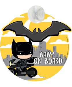 Cartello bimbo a bordo a ventosa con grafiche DC Batman