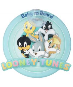 Cartello bimbo a bordo a ventosa con grafiche WB Looney Tunes
