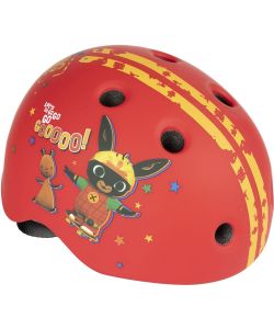 Casco street ciclo-skateboard bambino coniglietto Bing 48 -52 cm protezione rosso