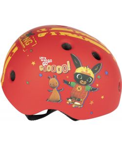 Casco street ciclo-skateboard bambino coniglietto Bing 48 -52 cm protezione rosso