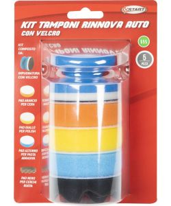 Kit tamponi rinnova auto composto da 5 prezzi con alta tenuta antigraffio