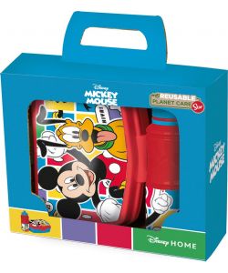 Set borraccia da 380 ml e Sandwich Box per bambini in plastica Mickey Mouse