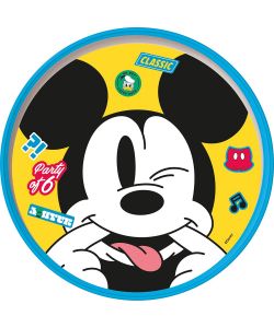 Piatto piano per bambini in plastica Mickey Mouse