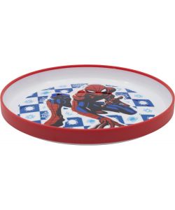 Piatto piano per bambini in plastica Spiderman