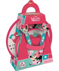 Set Pappa per bambine antiscivolo in plastica 5 pezzi Minnie