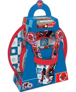 Set Pappa per bambini antiscivolo in plastica 5 pezzi Spiderman