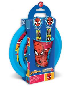 Set Pappa per bambini in plastica 5 pezzi Spiderman Uomo Ragno