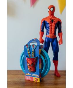 Set Pappa per bambini in plastica 5 pezzi Spiderman Uomo Ragno